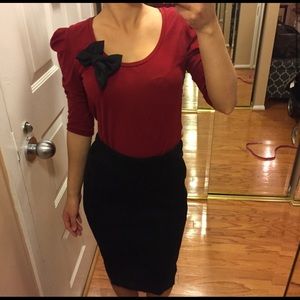 Red Bow Top ❤️ Valentines Day Top  🌹